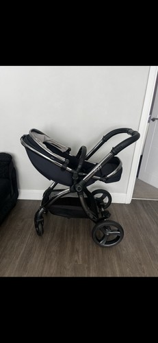 Blue egg travel pram with - egg,
